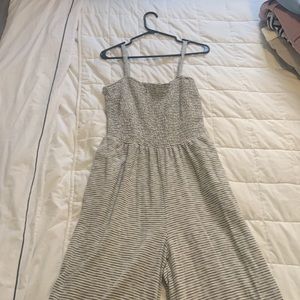 Black and White Striped Jumpsuit